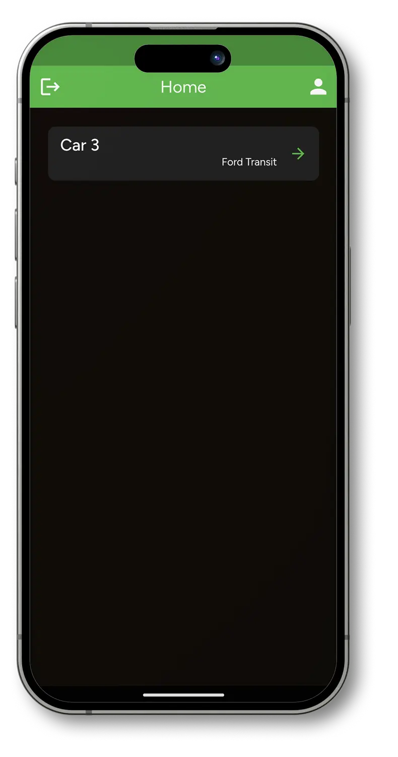 Vehicle list Green Energy App
